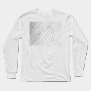 Bean leaf with trichomes under the microscope Long Sleeve T-Shirt